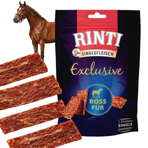 RINTI Singlefleisch Exclusive Konina Przysmak Mięsny dla Psa 50g