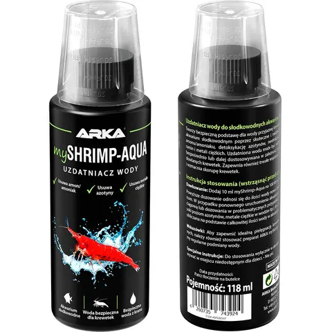 Arka myShrimp-Aqua Uzdatniacz Wody dla Krewetek Neutralizuje Chlor 118ml