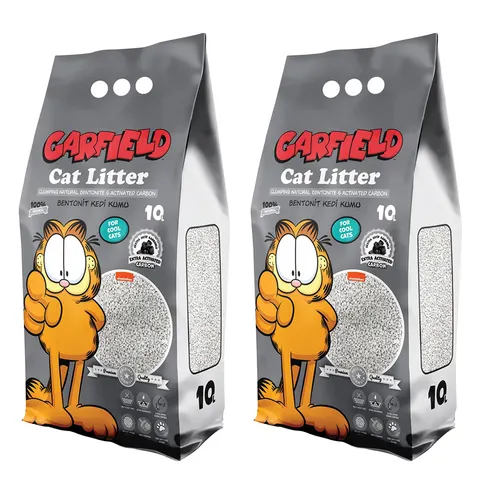 Garfield Żwirek Bentonitowy dla Kota z Węglem Aktywnym 2x10L