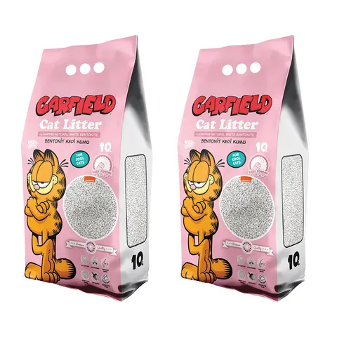 Garfield Żwirek Bentonitowy dla Kota Baby Powder 2x10L