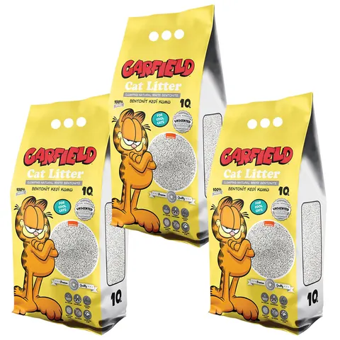 Garfield Żwirek Bentonitowy dla Kota Naturalny 3x10L
