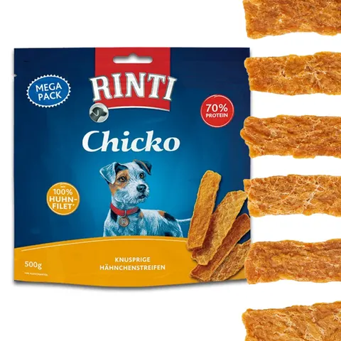 RINTI Chicko Kurczak Megapack 500g Suszony Przysmak dla Psów Dorosłych