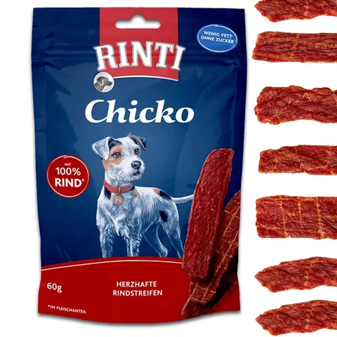 RINTI Chicko Wołowina 60g Bezzbożowy Suszony Przysmak dla Psów Dorosłych