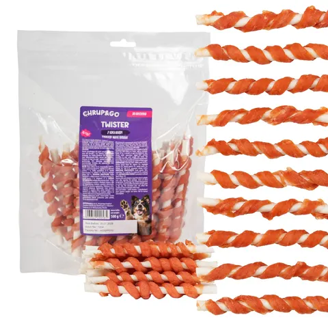 CHRUP&GO Twister Królik 500g Przysmak dla Psów Dorosłych