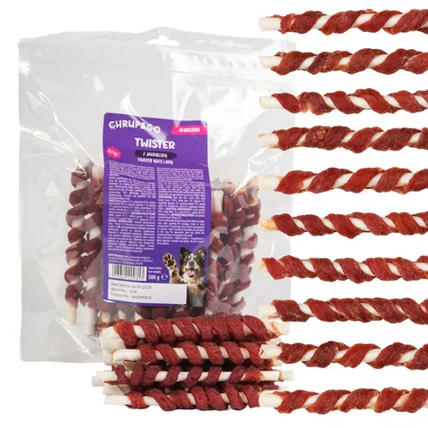 CHRUP&GO Twister Jagnięcina 500g Przysmak dla Psów Dorosłych