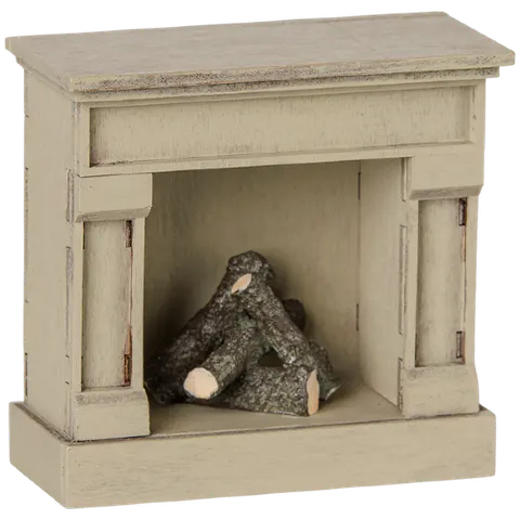 Maileg kominek dla myszek fireplace biały off white