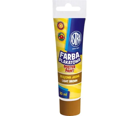 Farba plakatowa Astra w tubie brązowa jasna 30 ml