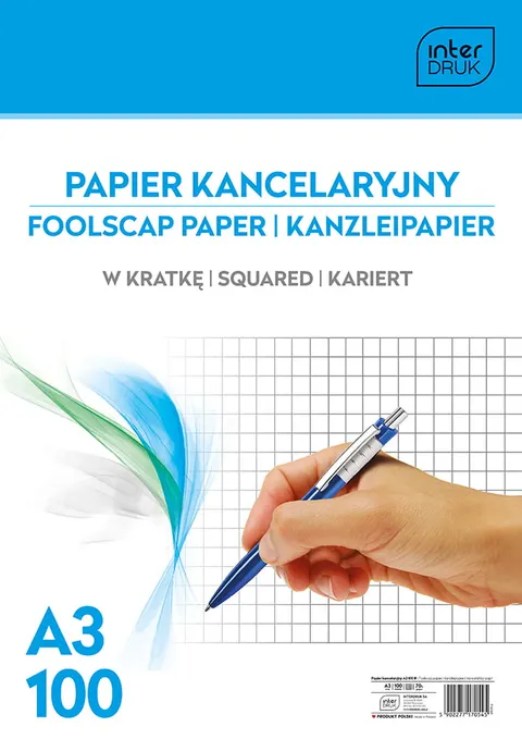 Papier kancelaryjny A3 kratka (100) INTERDRUK