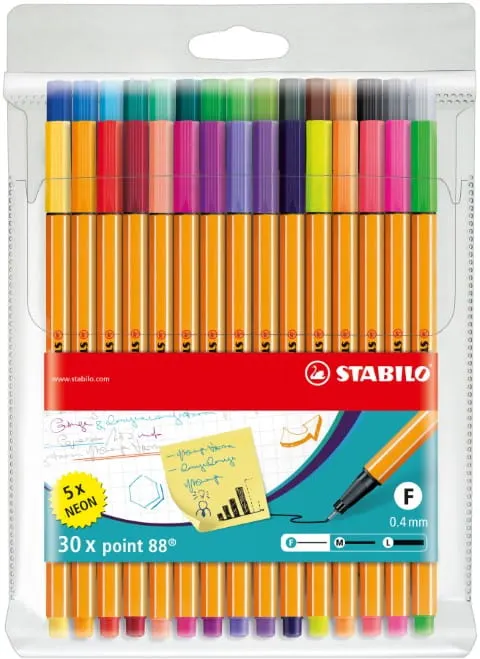 Cienkopis STABILO point 88 komplet 30szt 8830-1