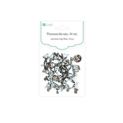 Dzwoneczki Metalowe Mix Srebrne, 30 Szt. Dpcraft
