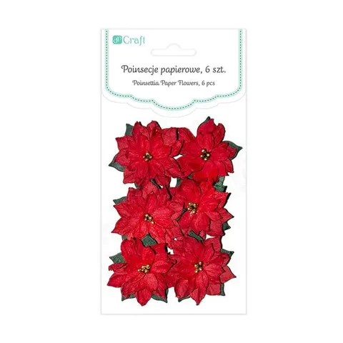 Poinsecje Papierowe, 6 Szt. Red Dpcraft