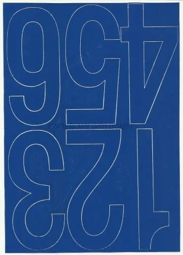 Cyfry samoprzylepne 120mm niebieskie Helvetica Ardruk