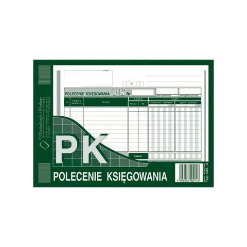 Druk "Polecenie Księgowania" A5 offset MICHALCZYK I PROKOP /439-3/