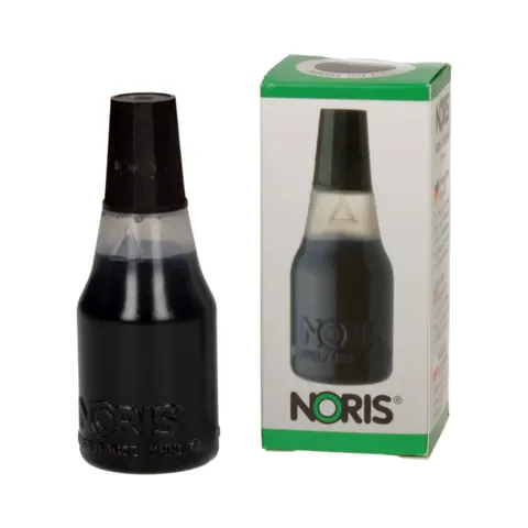 Tusz do stempli i pieczątek kauczukowych czarny 25 ml, bezolejowy Noris 110