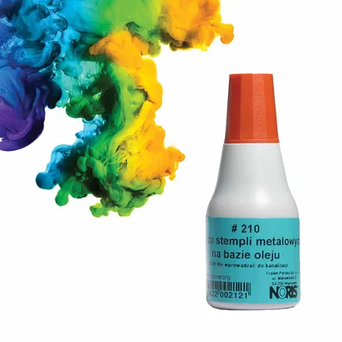 Tusz do pieczątek/stempli metalowych olejowy 25ml NORIS 210S czerwony