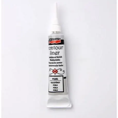 Farba konturowa Refief Biała Perła z aplikatorem 20 ml, Pentart