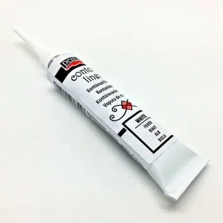 Farba konturowa Refief Biała z aplikatorem 20 ml, Pentart