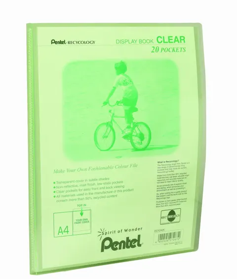 Pentel Album Ofertowy Clear, 20 Koszulek Seledynowy Dcf242-K