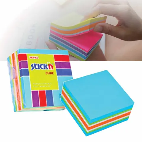 Karteczki samoprzylepne kostka 51x51 mm Neon i Pastel 250 szt., Sitk'n