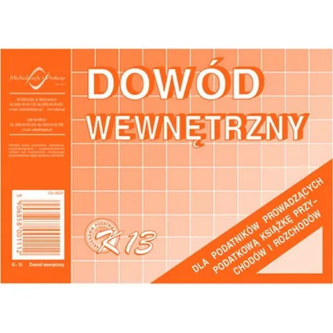 Druk "Dowód Wewnętrzny" A6 MICHALCZYK I PROKOP /K-13/
