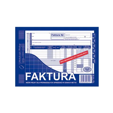 Druk "Faktura VAT Netto" A5 pełna MICHALCZYK I PROKOP /103-3E/