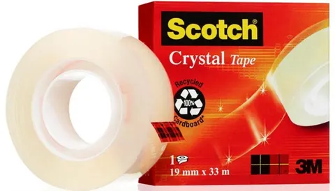Taśma biurowa klejąca krystaliczna SCOTCH Crystal Clear 600 19mm x 33m 3M-70005241693