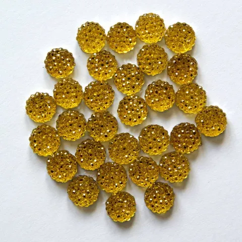 Kryształki z mikrostrukturą 10mm ok.30 szt cytrynowy