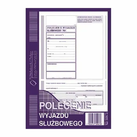 Druk "Polecenie Wyjazdu Służbowego" MICHALCZYK I PROKOP A5 /505-3/