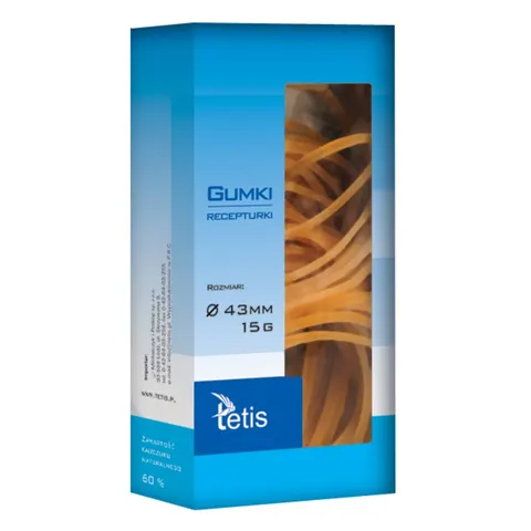 Gumki recepturki 15g średnica 43mm 90% kauczuku TETIS GG201-A
