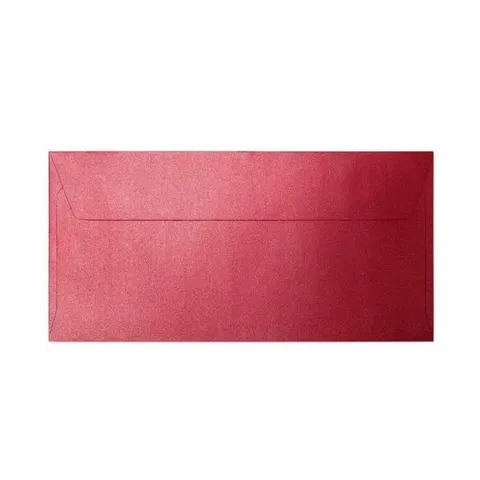 Koperta czerwona DL 110x220mm SK 120g GALERIA PAPIERU PEARL metalizowana 10szt.