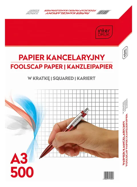 Papier Kancelaryjny Interdruk A3 500 arkuszy Kratka