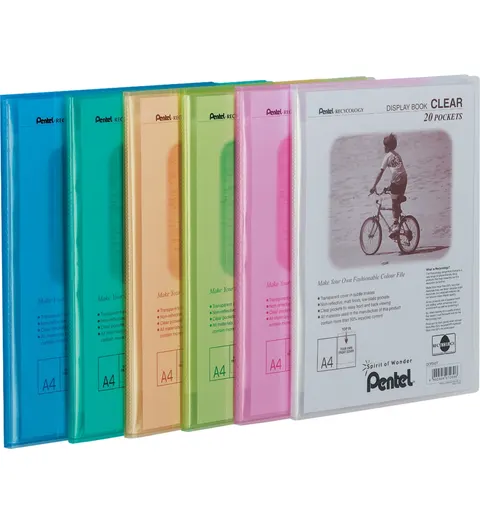 Pentel Album Ofertowy Clear, 20 Koszulek Pomarańczowy Dcf242-F