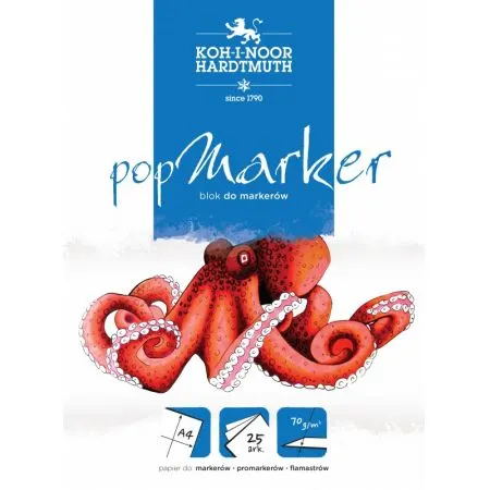 Blok do markerów A4 Koh i Noor 70g Pop Marker 25 ark.