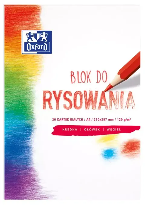 Blok rysunkowy A3/120g biały 20 kartek OXFORD /400093197/