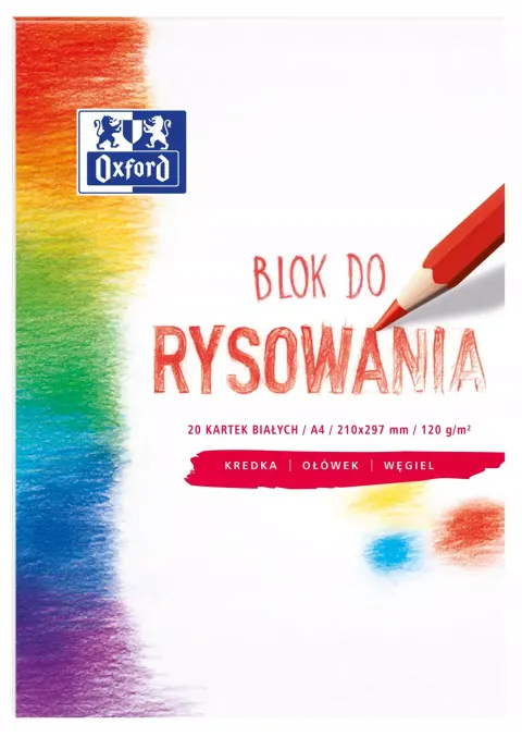 Blok rysunkowy A4/120g biały 20 kartek OXFORD /400093195/