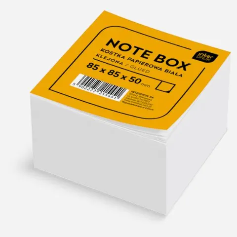 NOTES KOSTKA 85X85X50MM KLEJONA BIAŁA INTERDRUK