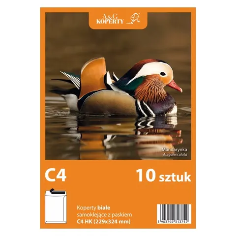 Koperty białe C4 samoklejące z paskiem HK op. 10szt, A&G