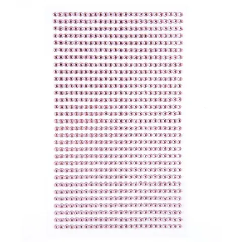 Kryształki Samoprzylepne 3Mm, 806 Szt. Light Pink Dpcraft