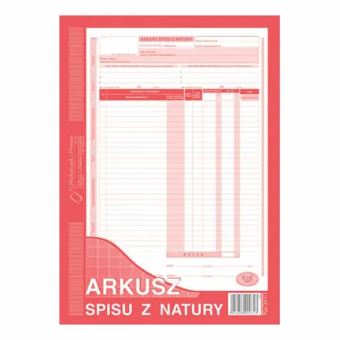 Druk "Arkusz Spisu z Natury" A4 MICHALCZYK I PROKOP /341-1/