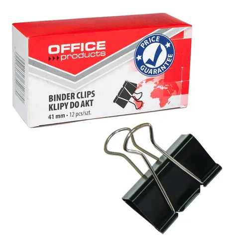 Klipy biurowe do dokumentów 41 mm op. 12 szt., Office Products