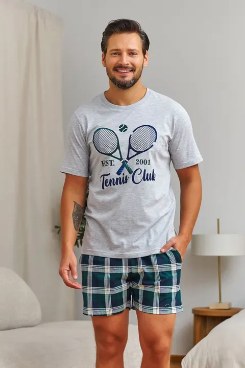 Szara piżama męska Tennis Club