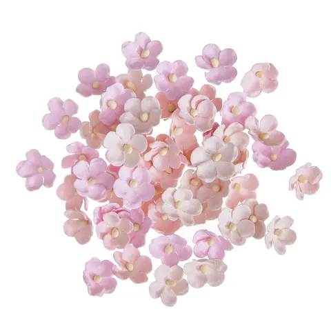 Kwiaty papierowe Różowe 2cm 60 sztuk dpCraft