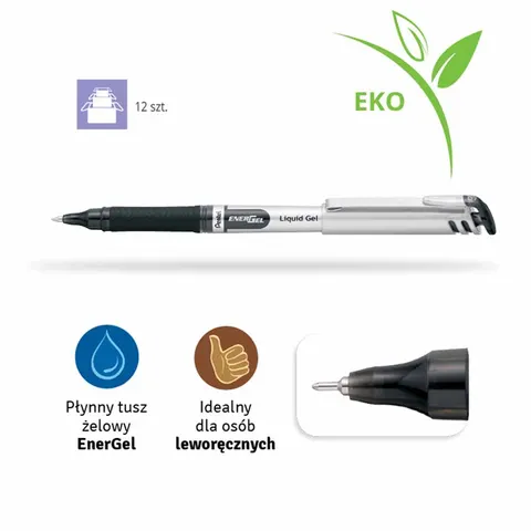 Cienkopis kulkowy Pentel Energel BLN15 czarny