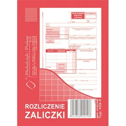 Druk Rozliczenie Zaliczki 409-05 Michalczyk i Prokop