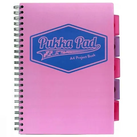 Kołozeszyt A4 200k kratka Project Book Pastel różowy Pukka Pad