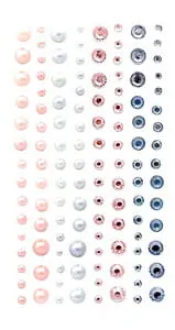 Kryształki i perły samoprzylepne 120 szt Sweet Pink & Blue, Dp Craft