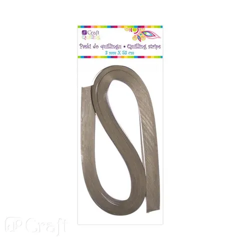 Paski do quillingu perłowe 3 mm - srebrne, 100 szt, Dp Craft