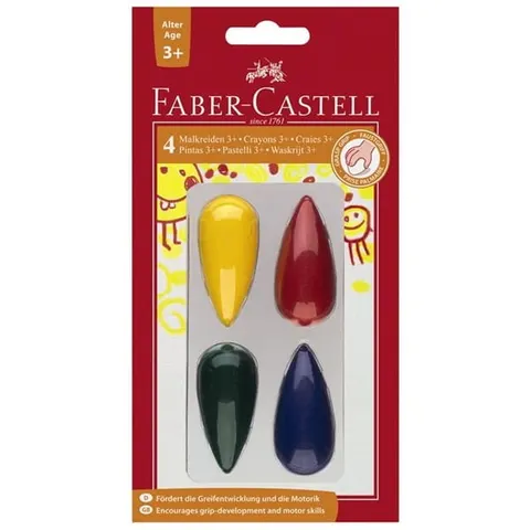 Kredki świecowe 3+ 4-kolory, Faber-Castell