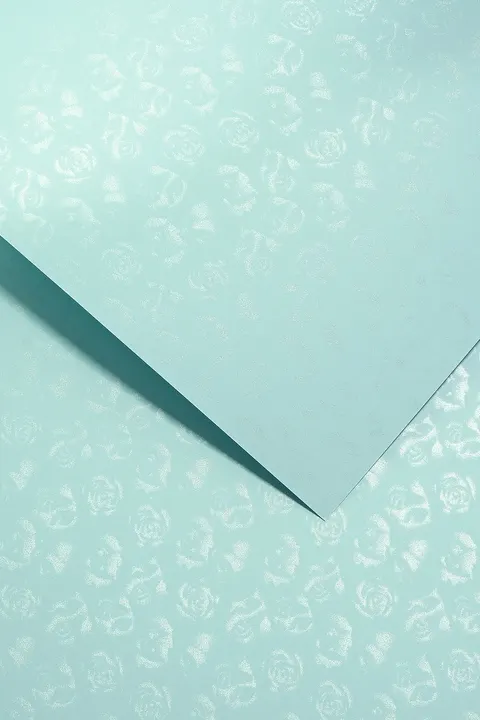 Karton ozdobny A4 Małe Róże Błękitny 220g 20ark. Galeria Papieru