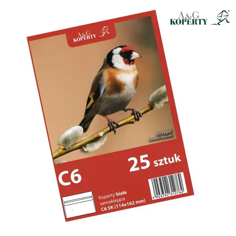 Koperty białe C6 25 sztuk SK, A&G